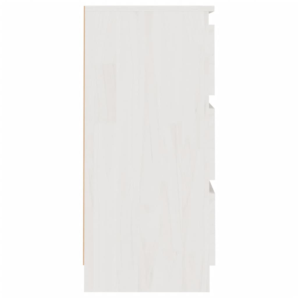 vidaXL sengeborde 2 stk. 40x29,5x64 cm massivt fyrretræ hvid