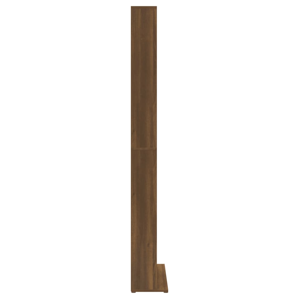 vidaXL reol 102x23x177,5 cm konstrueret træ brun egetræsfarve
