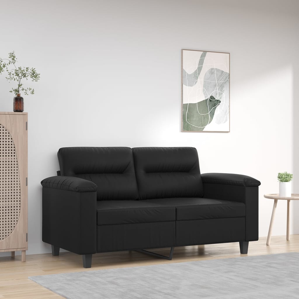 vidaXL 2-personers sofa 120 cm kunstlæder sort