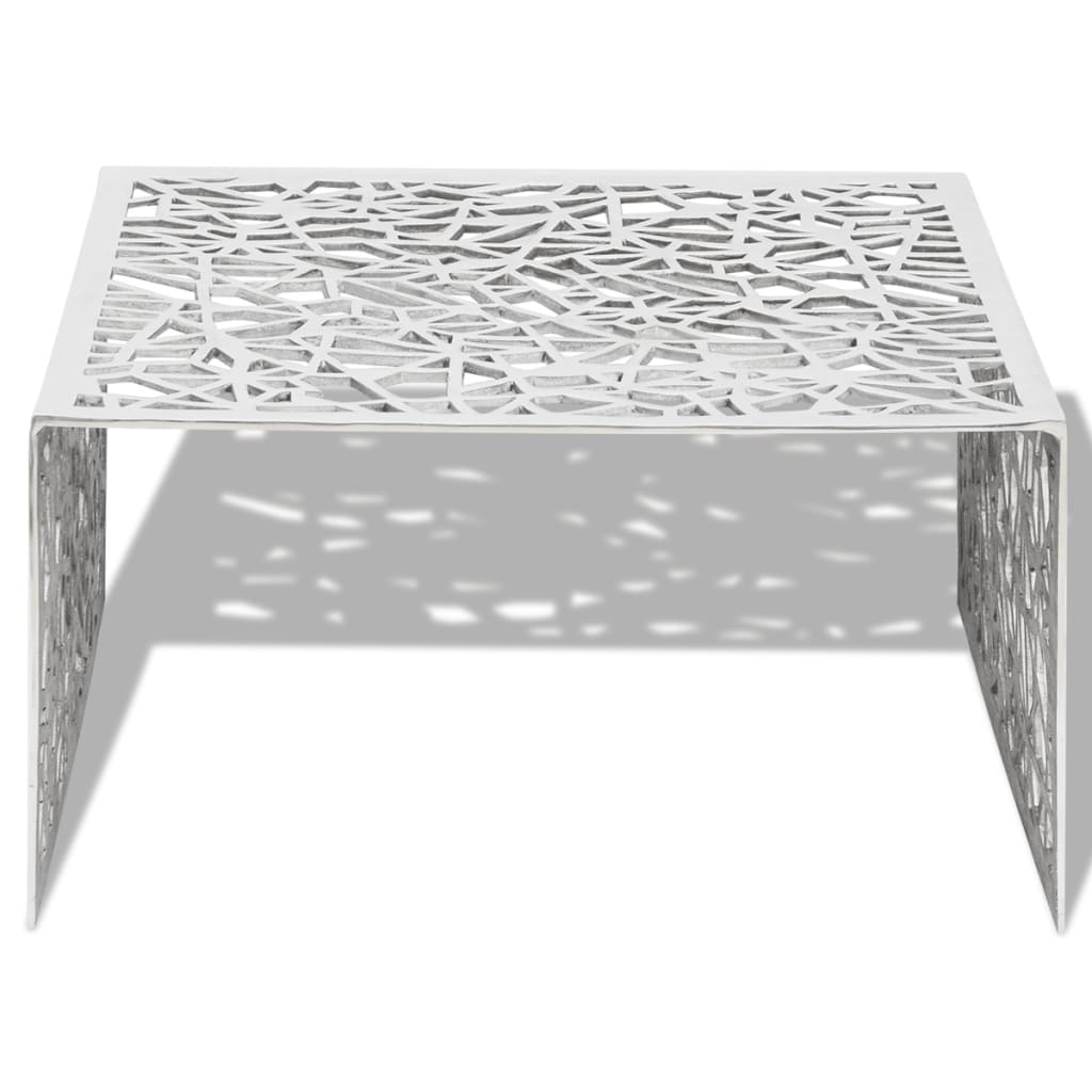vidaXL sofabord geometriske udskæringer aluminium
