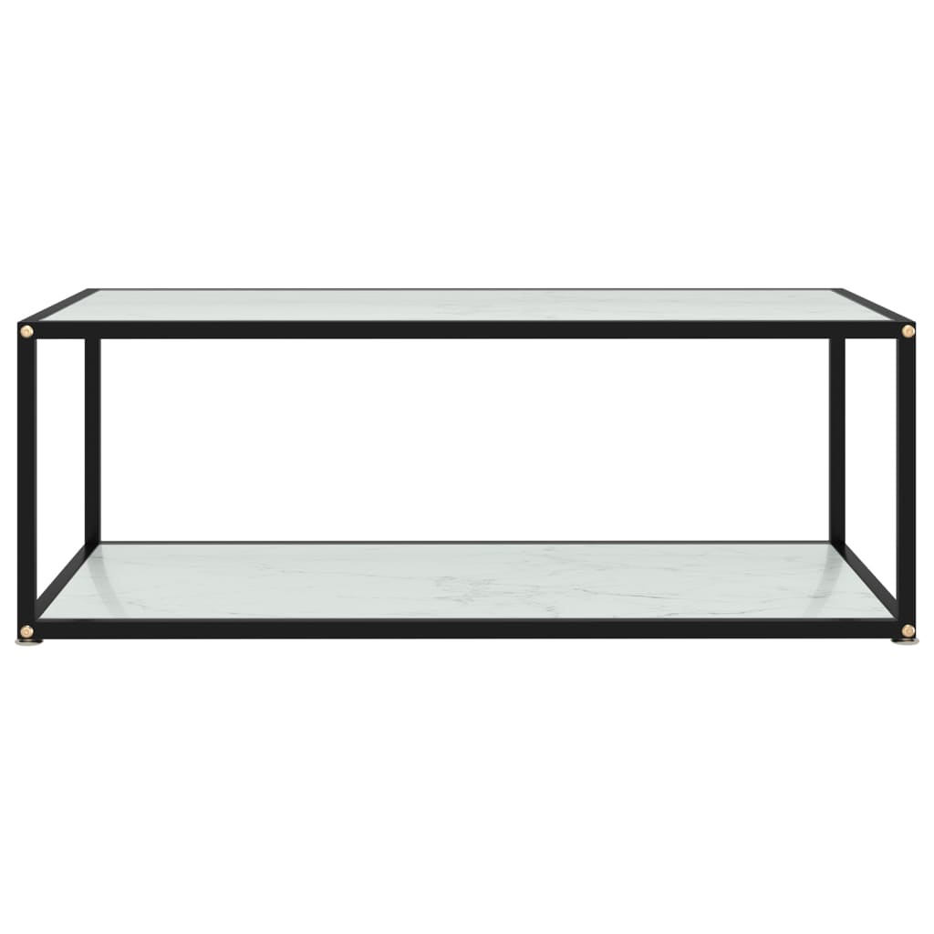 vidaXL sofabord 100x50x35 cm hærdet glas hvid