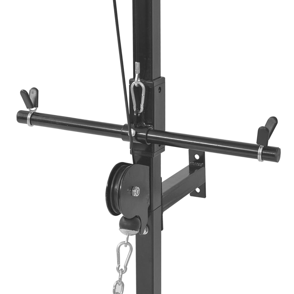 vidaXL vægmonteret styrketårn med vægtstang- og håndvægtsæt 30,5 kg