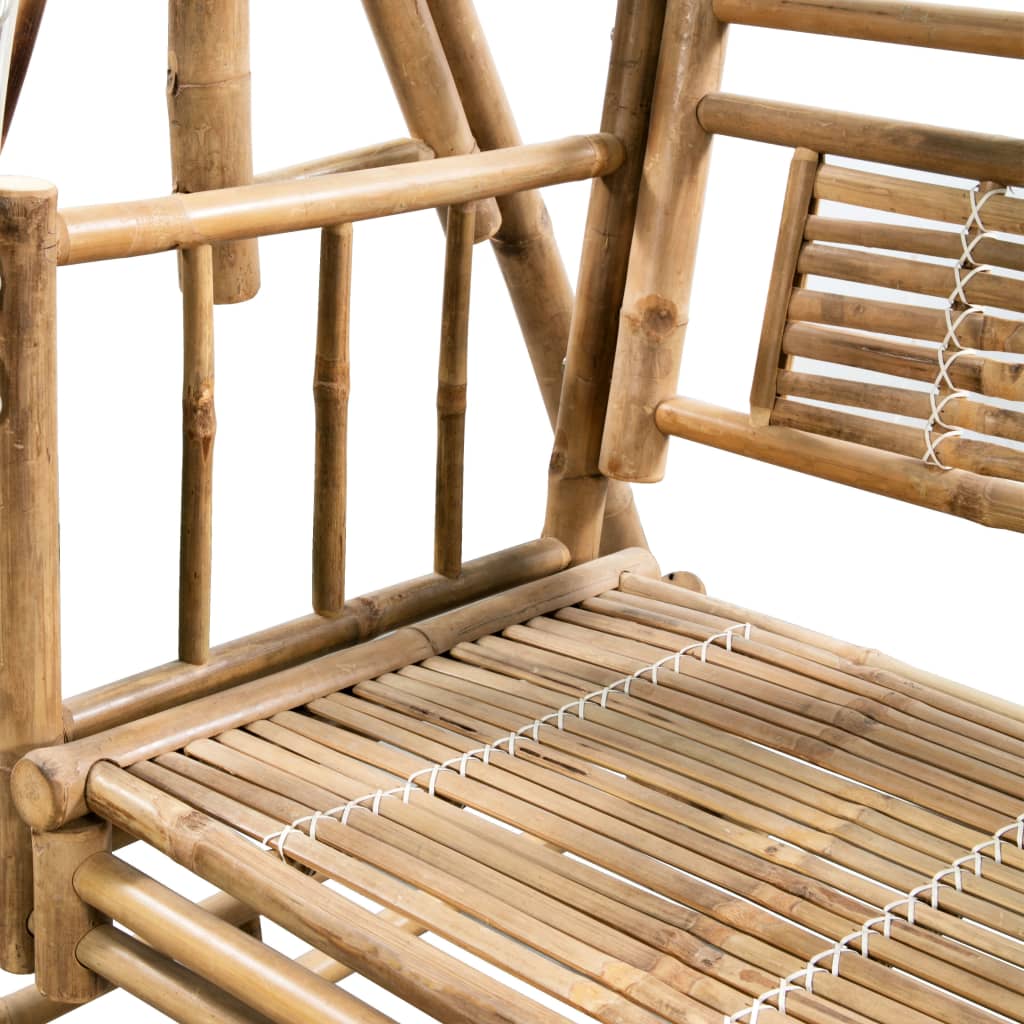 vidaXL 2-personers gyngesofa med palmeblade bambus 202 cm