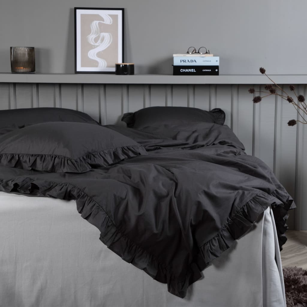 Venture Home sengesæt Levi 220x240 cm bomuld antracitgrå