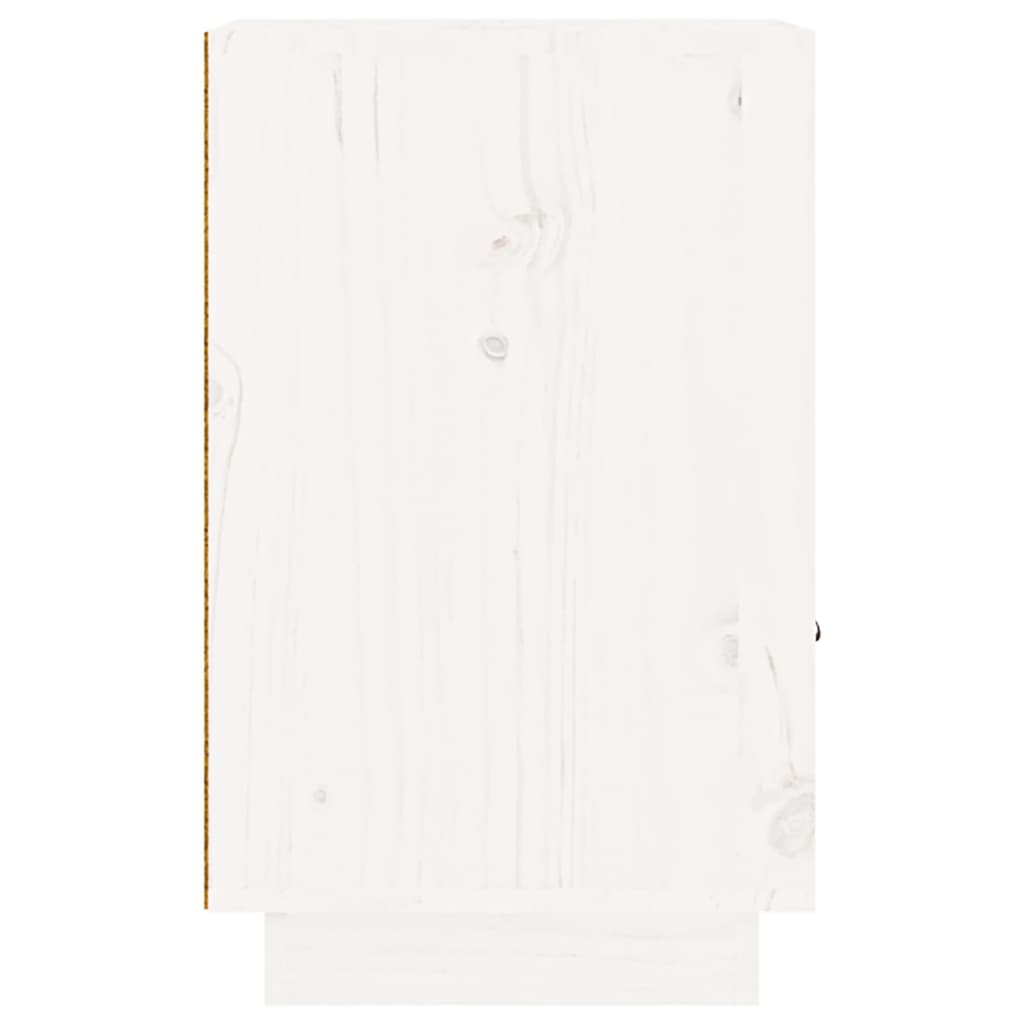 vidaXL sengeborde 2 stk. 40x34x55 cm massivt fyrretræ hvid