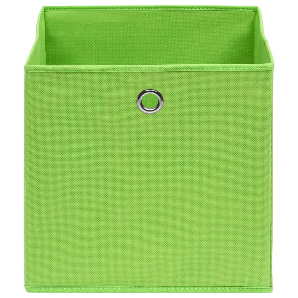 vidaXL opbevaringskasser 4 stk. ikke-vævet stof 28x28x28 cm grøn