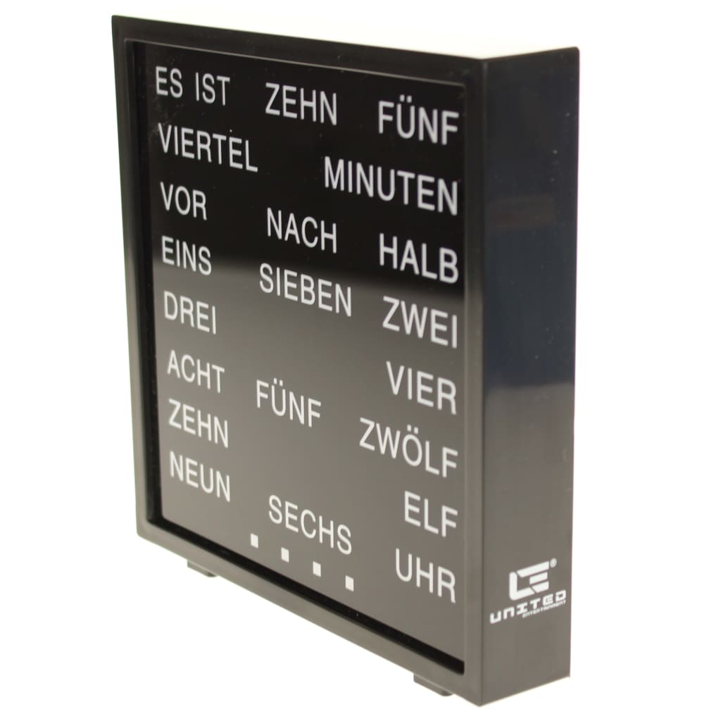 United Entertainment LED-ur med ord på tysk 16,5x17 cm
