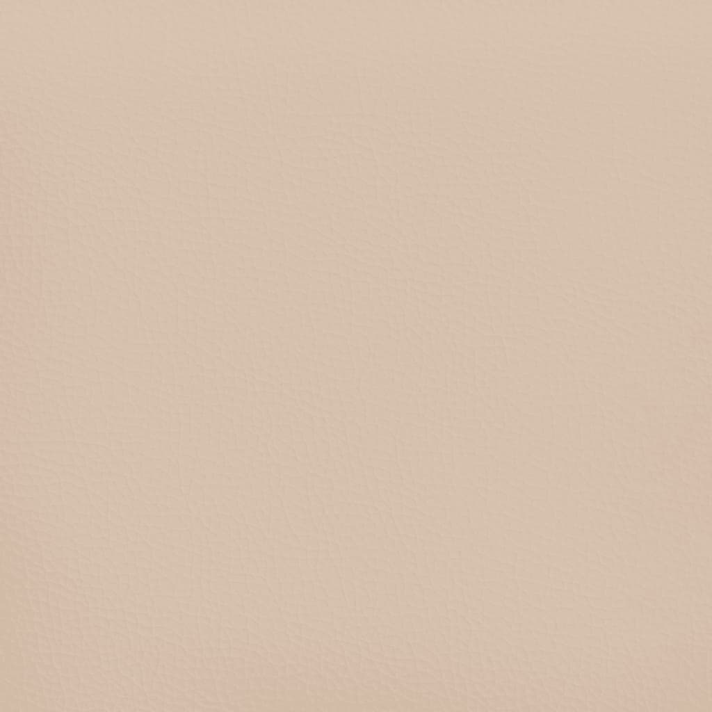 vidaXL sengegavl med kanter 103x16x78/88 cm kunstlæder cappuccino