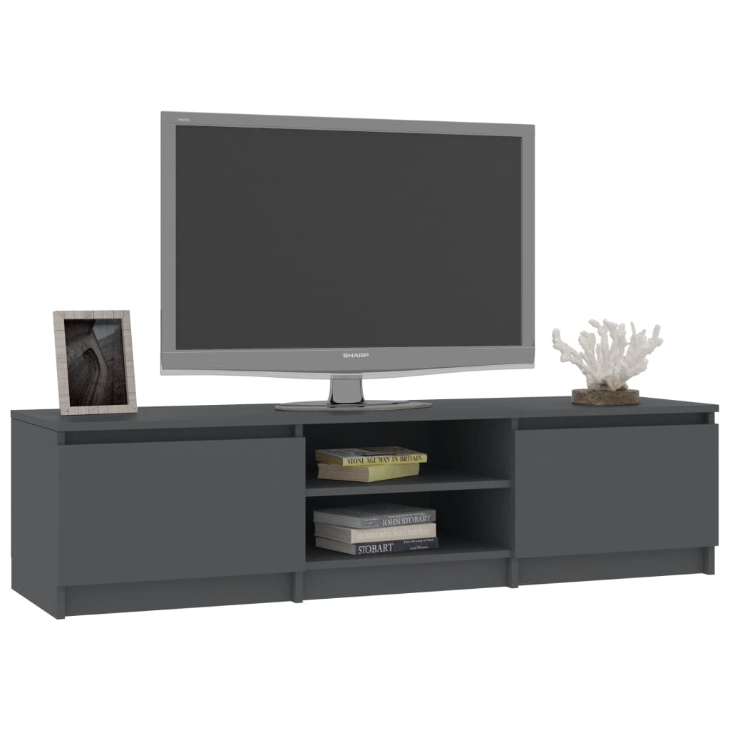 vidaXL tv-bord 140x40x35,5 cm konstrueret træ grå