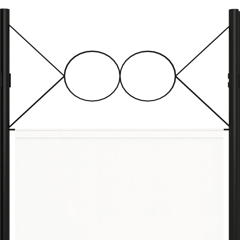 vidaXL 3-panels rumdeler 120 x 180 cm hvid