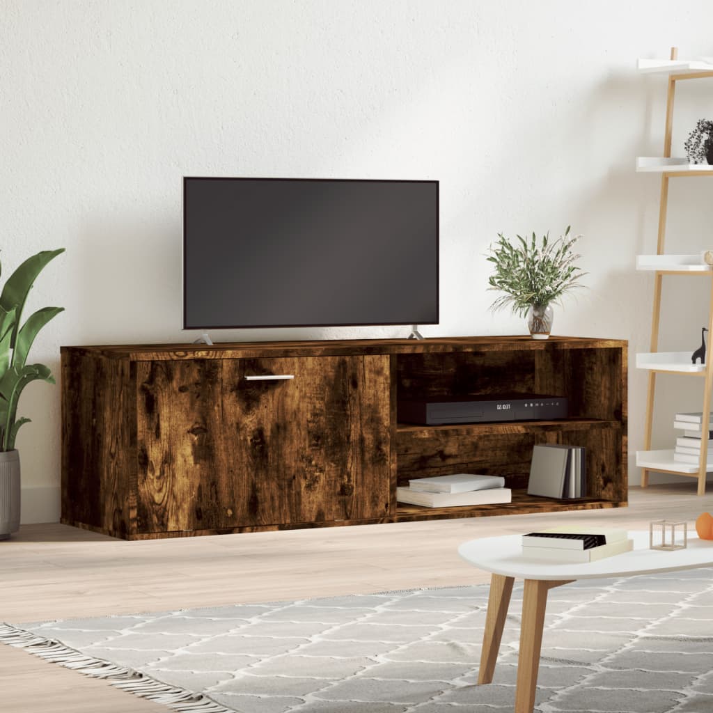 vidaXL tv-bord 120x34x37 cm konstrueret træ røget egetræsfarve