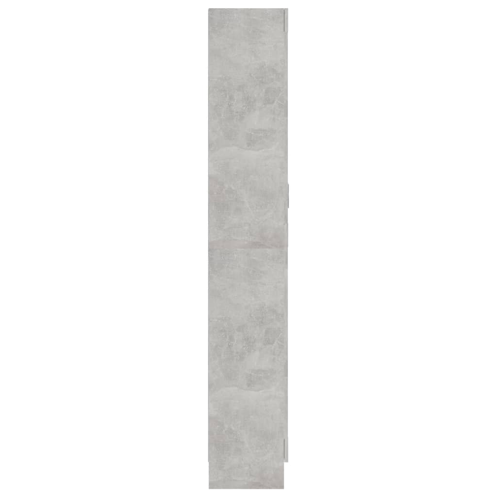 vidaXL bogskab 82,5x30,5x185,5 cm spånplade betongrå