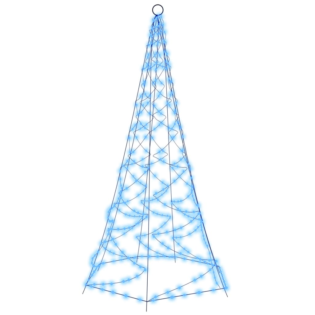 vidaXL juletræ til flagstang 200 LED'er 180 cm blåt lys