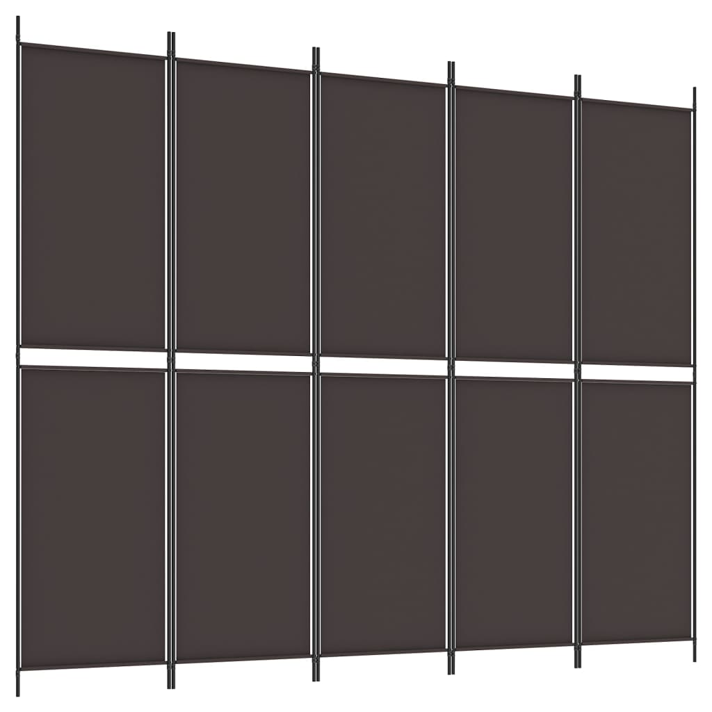 vidaXL 6-panels rumdeler 300x220cm stof brun