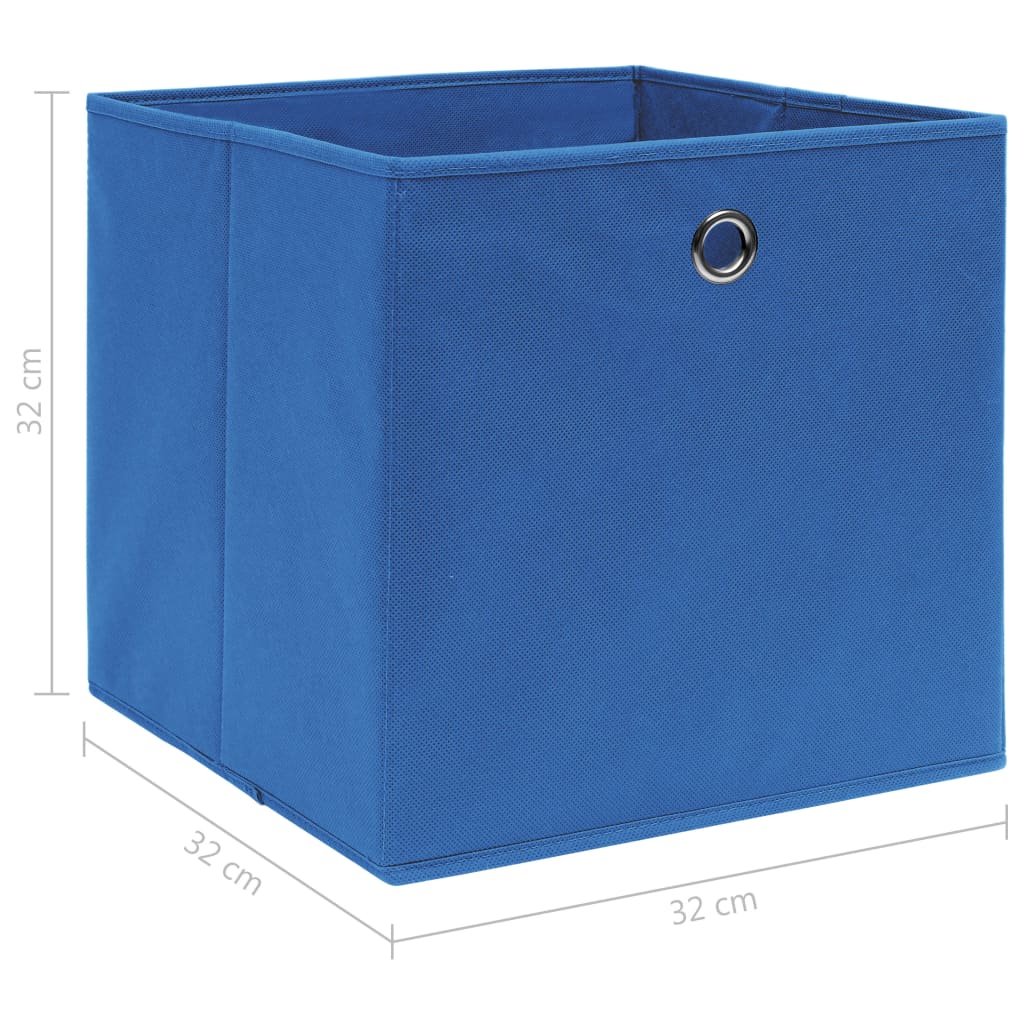 vidaXL opbevaringskasser 4 stk. 32x32x32 stof blå
