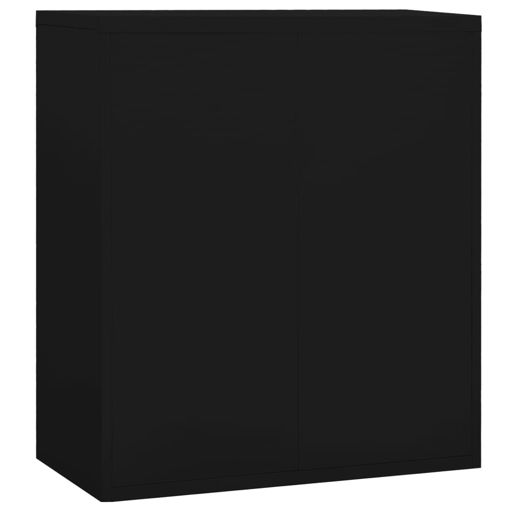 vidaXL arkivskab 90x46x103 cm stål sort