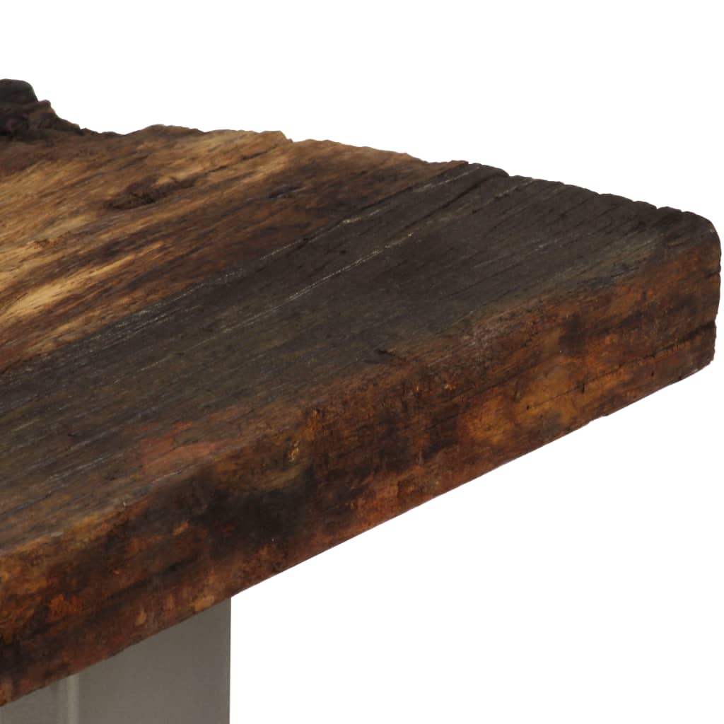 vidaXL konsolbord 120 x 35 x 76 cm genanvendt træ og stål
