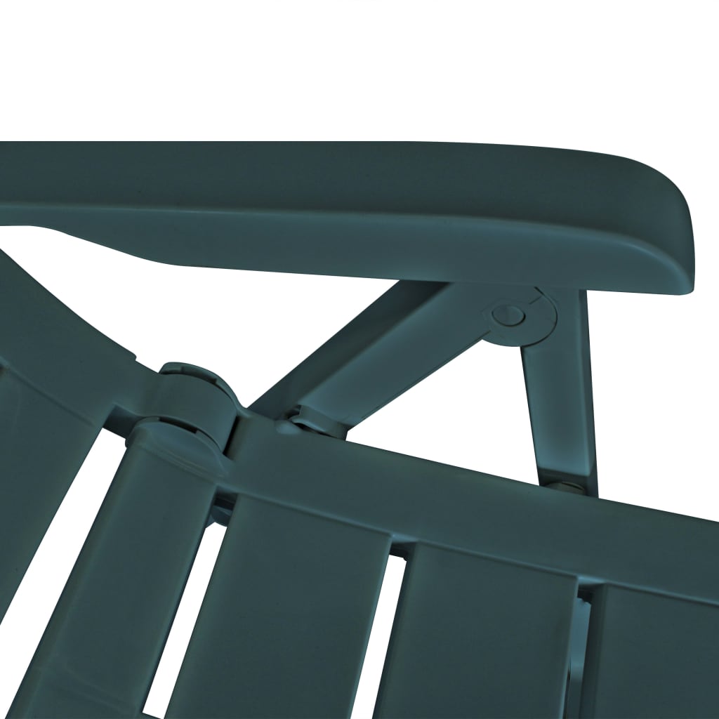 vidaXL havelænestole 6 stk. plastik grøn