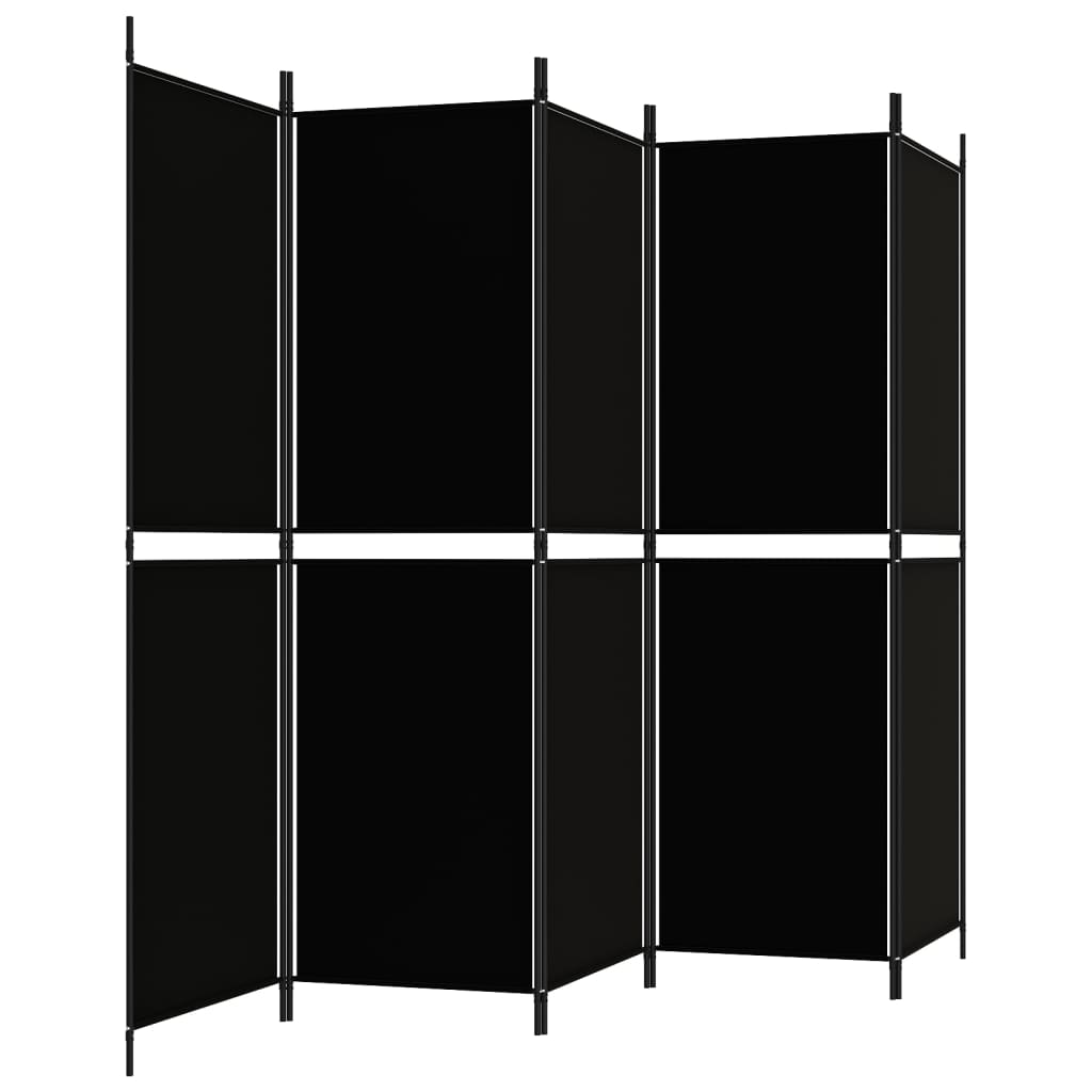 vidaXL 5-panels rumdeler 250x180 cm stof sort