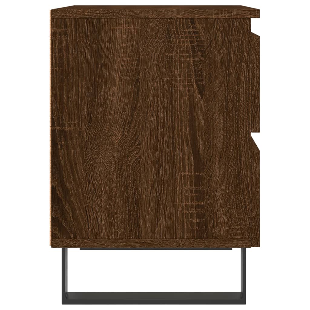 vidaXL sengebord 40x35x50 cm konstrueret træ brun egetræsfarve