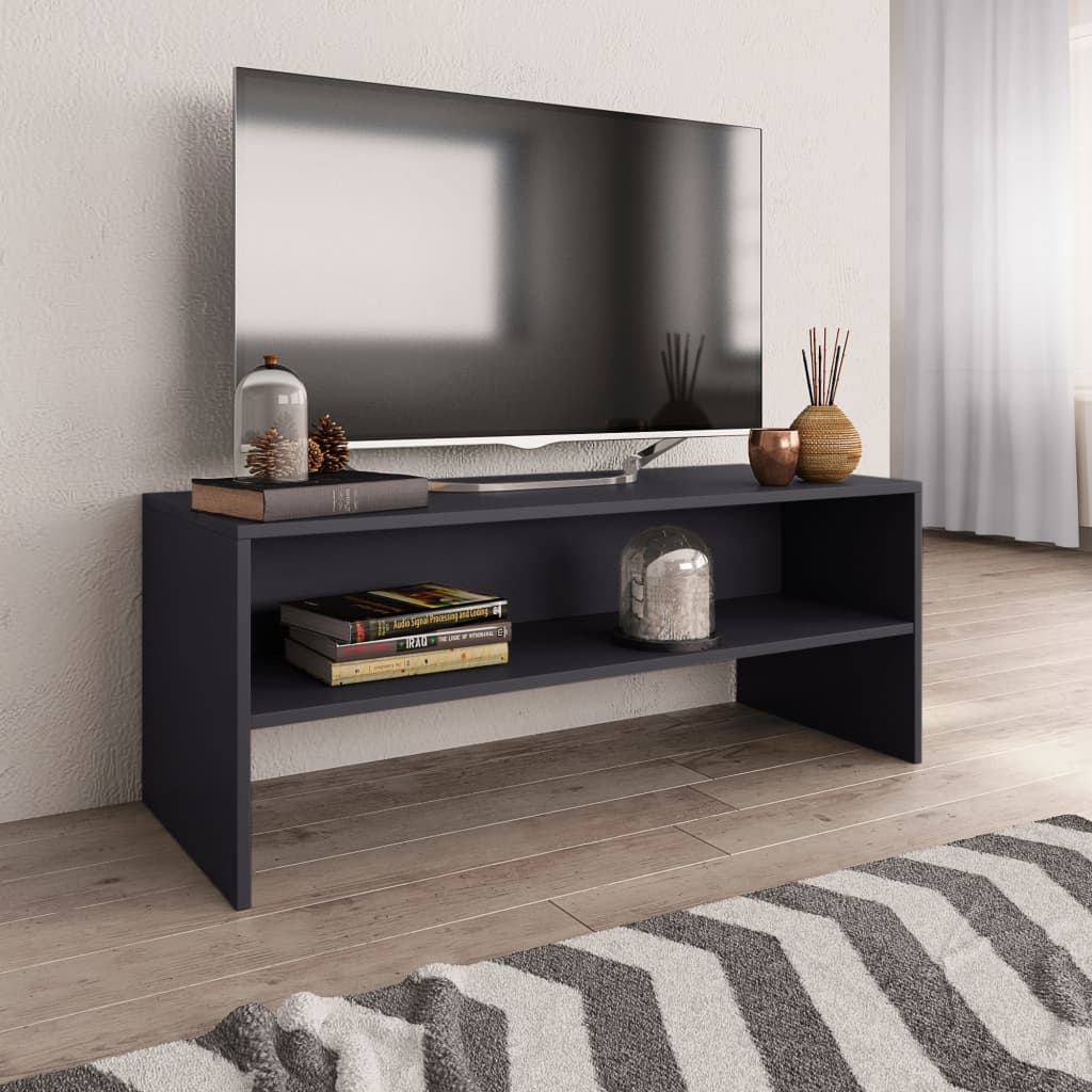 vidaXL tv-bord 100x40x40 cm konstrueret træ grå