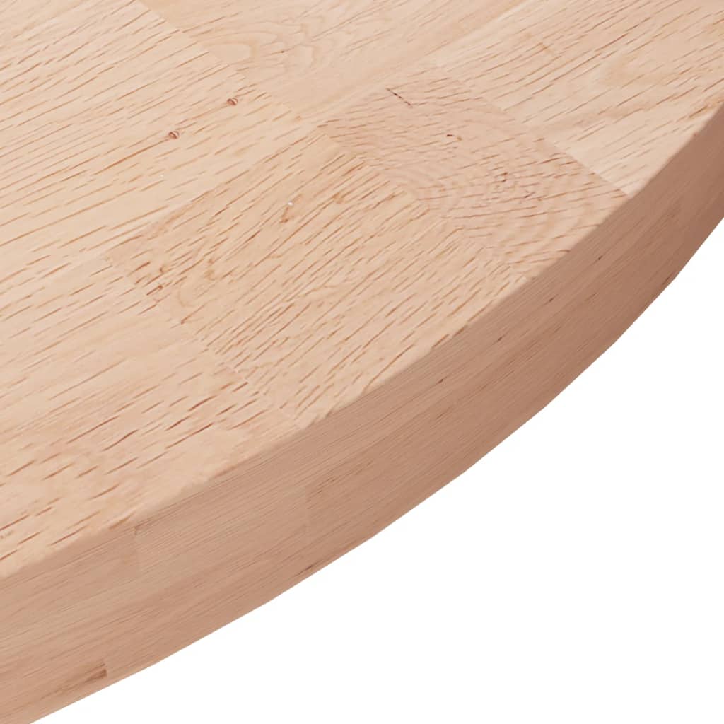 vidaXL rund bordplade Ø60x4 cm ubehandlet massivt egetræ