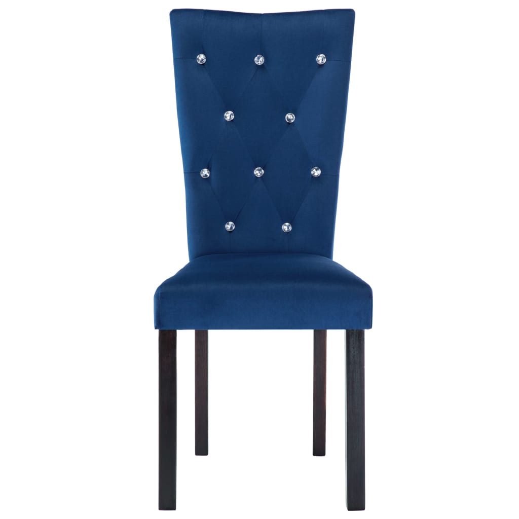 vidaXL spisebordsstole 6 stk. fløjl mørkeblå