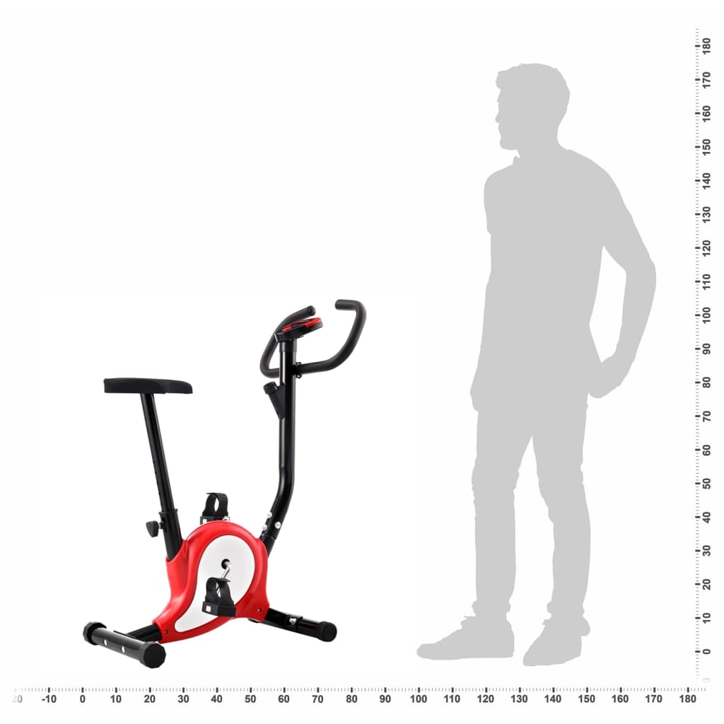 vidaXL motionscykel med bæltemodstand rød