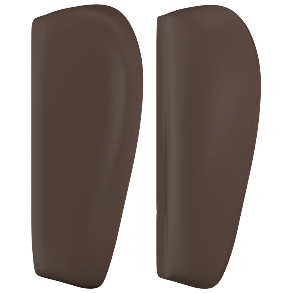 vidaXL sengegavl med kanter 147x23x78/88 cm kunstlæder brun