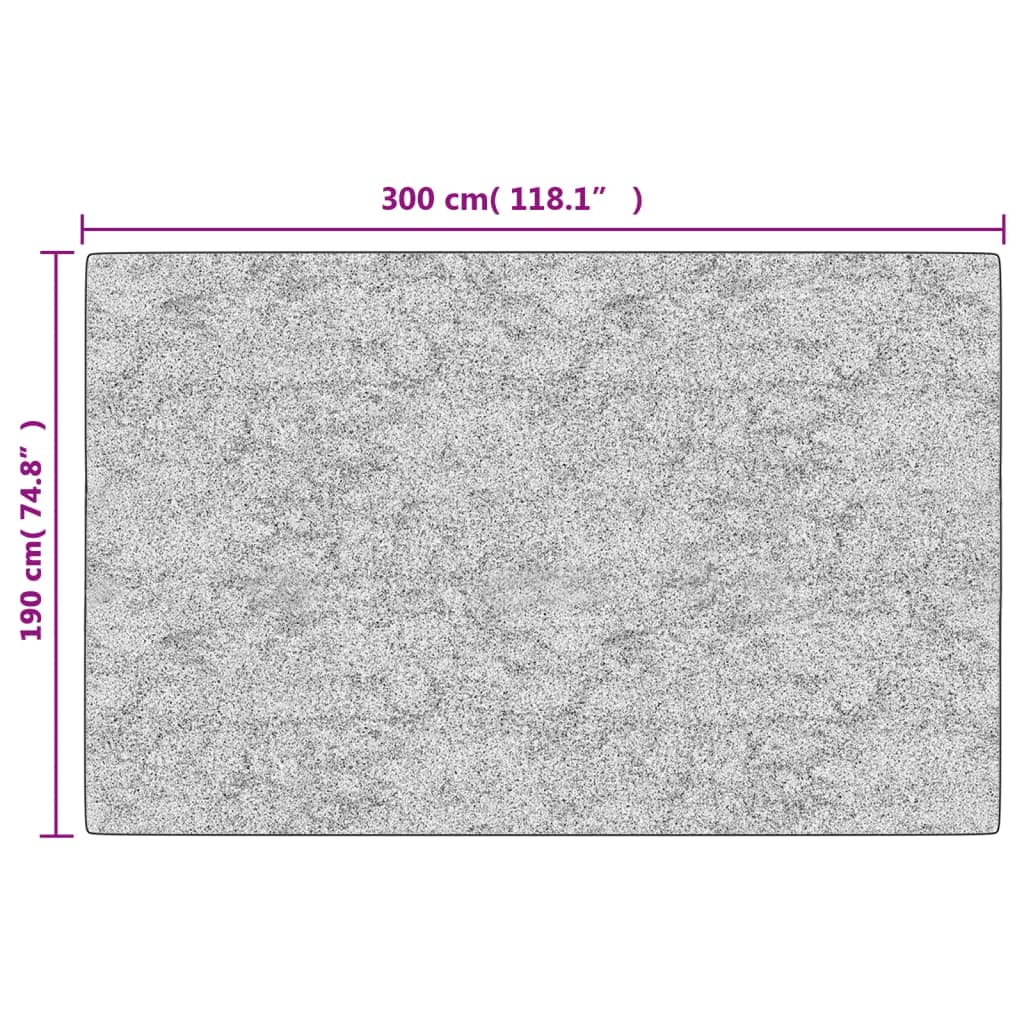 vidaXL gulvtæppe 190x300 cm skridsikkert og vaskbart antracitgrå