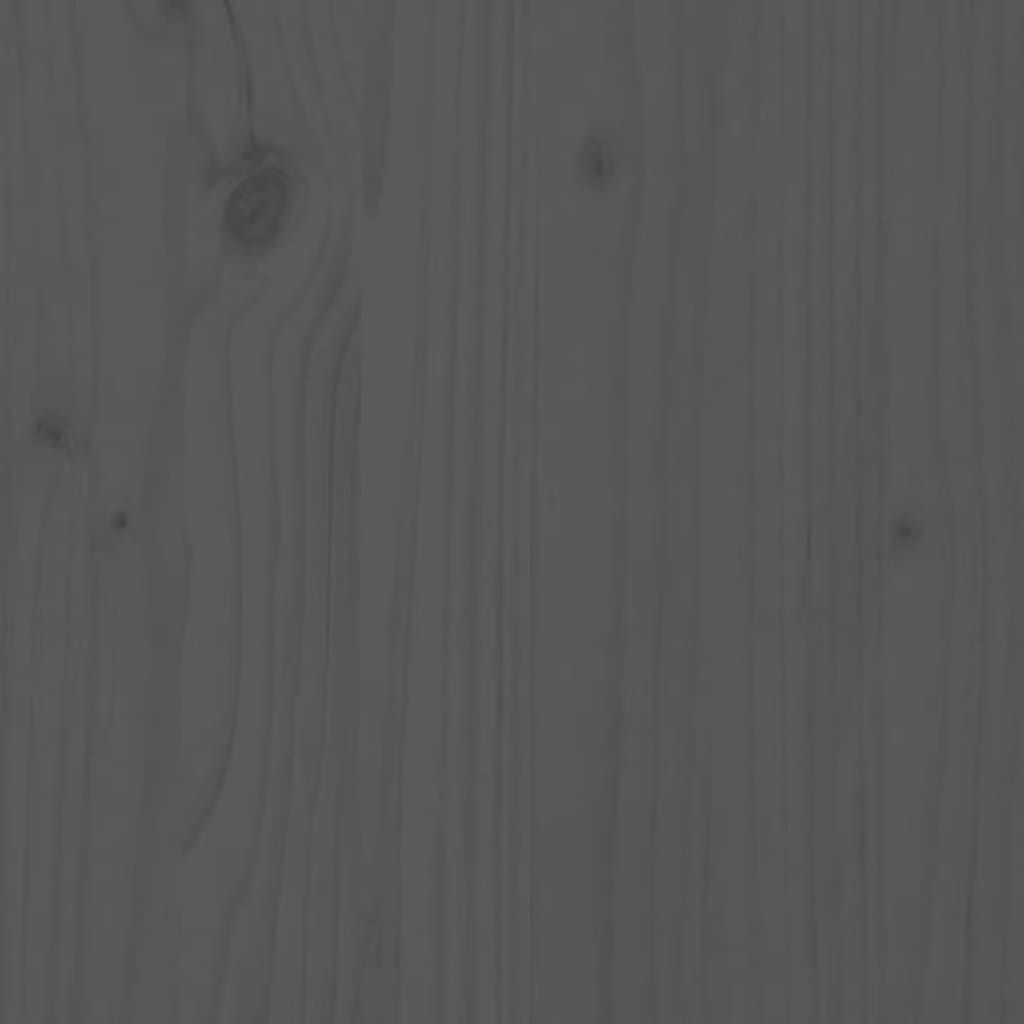 vidaXL daybed med udtræk 2x(100x200) cm massivt fyrretræ grå