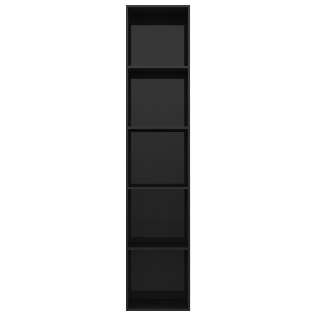 vidaXL bogskab 40 x 30 x 189 cm spånplade sort højglans