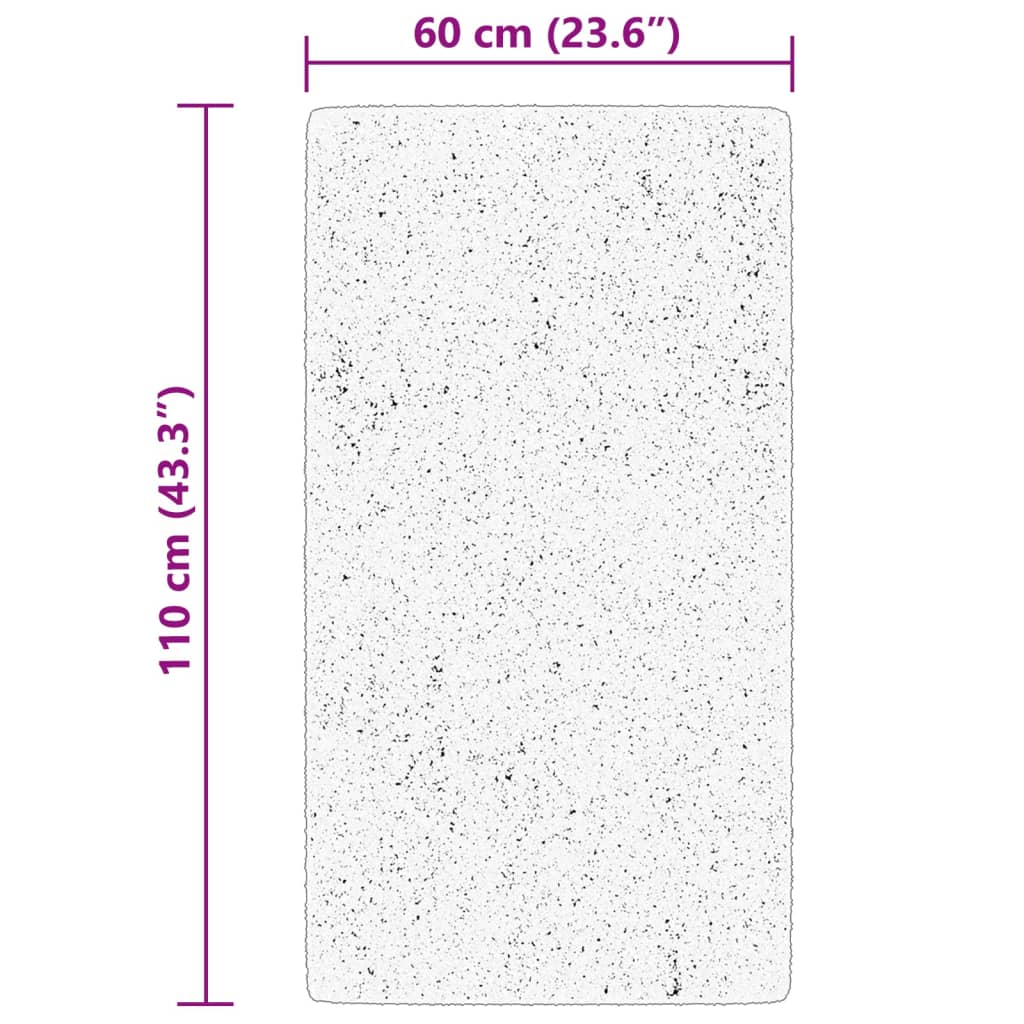 vidaXL gulvtæppe HUARTE 60x110 cm kort luv og vaskbart rosa