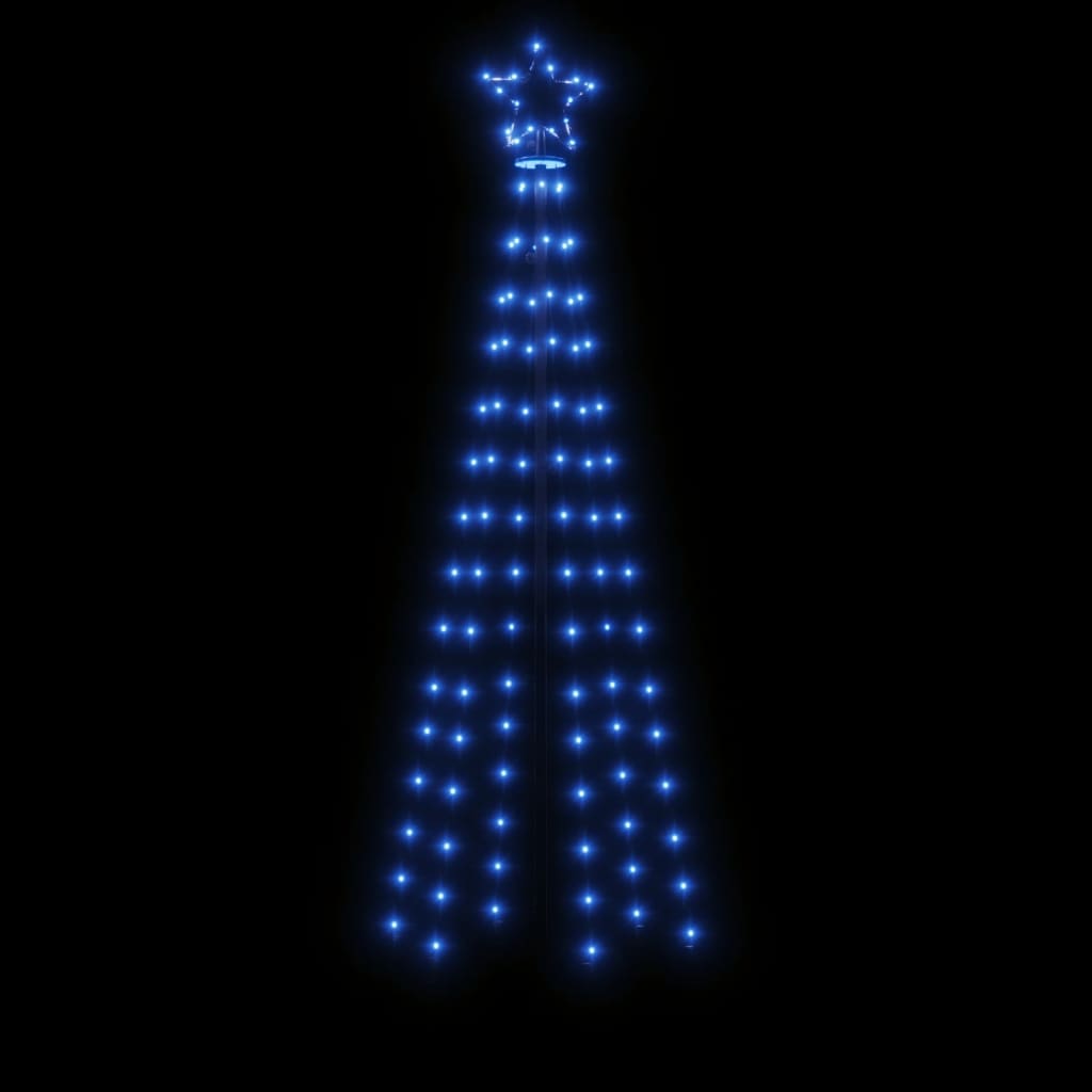vidaXL juletræ med spyd 108 LED'er 180 cm blåt lys