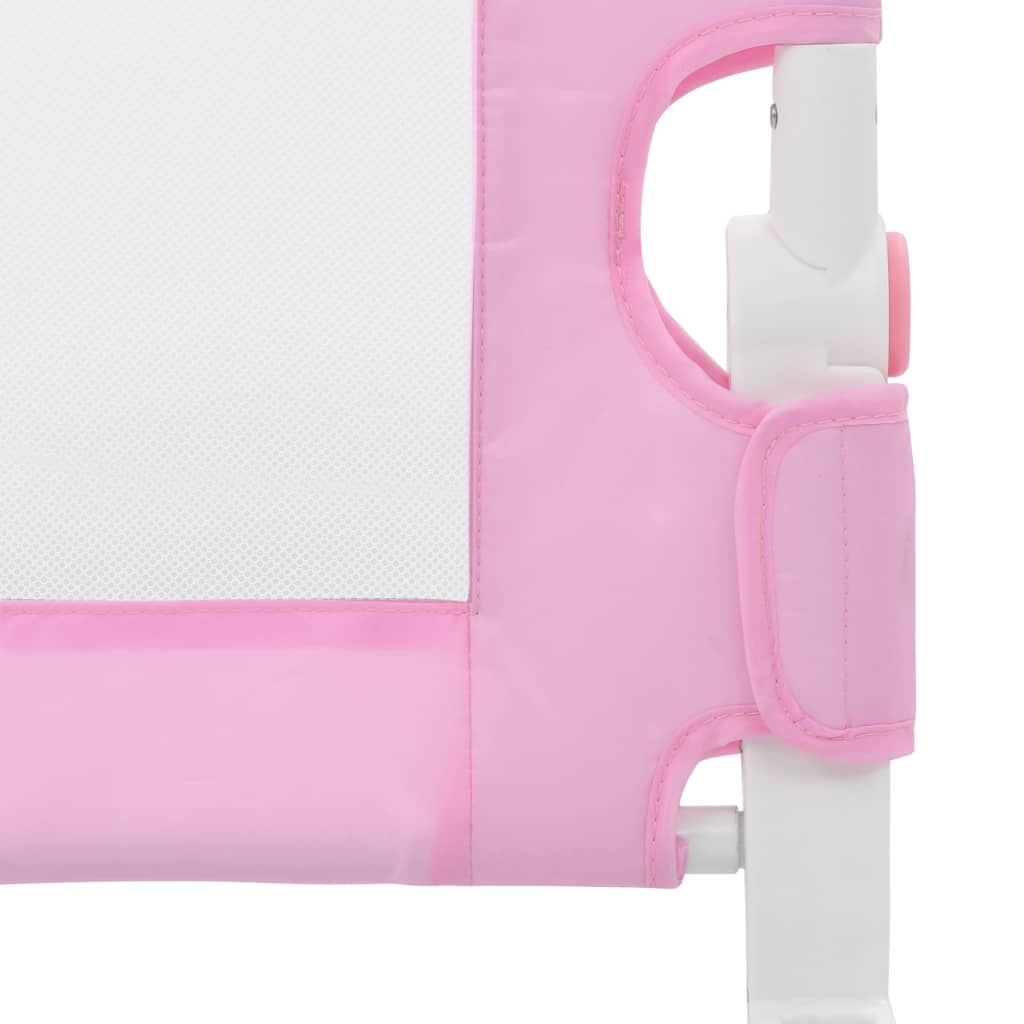 vidaXL sengegelænder til barneseng 180 x 42 cm polyester pink