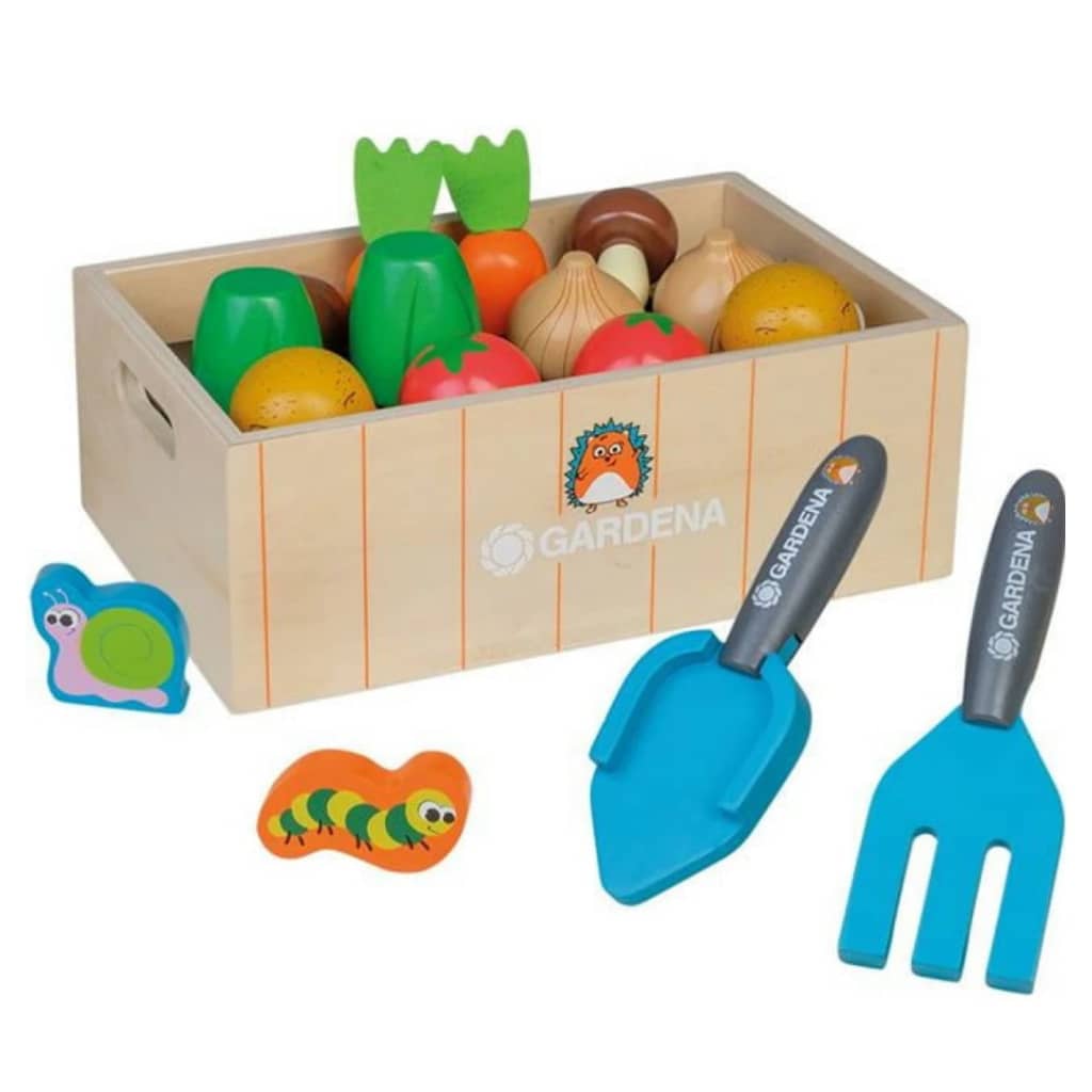 GARDENA legetøjskasse til grøntsager træ