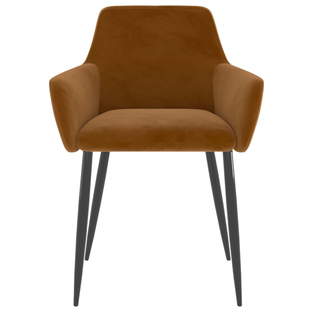 vidaXL spisebordsstole 4 stk. velour brun