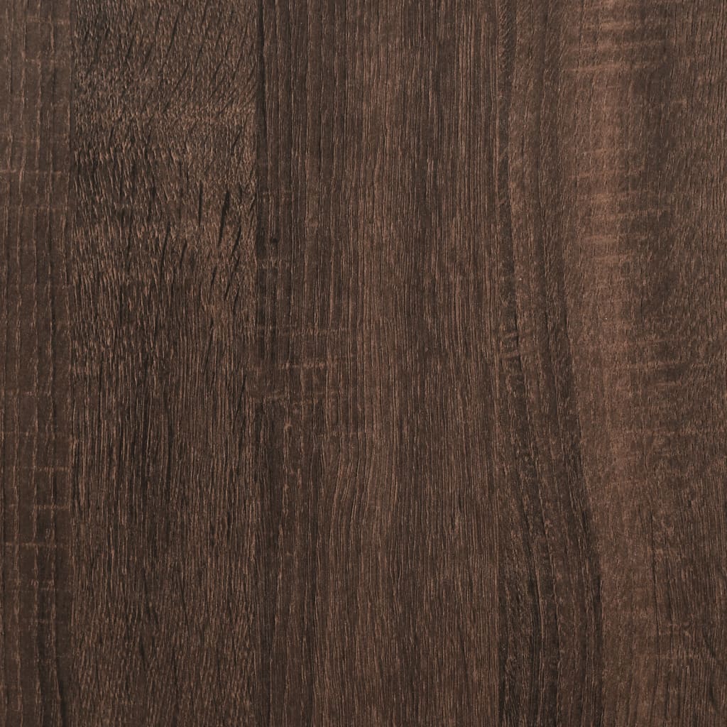 vidaXL bogreol 100x26x180 cm konstrueret træ og metal brunt eg