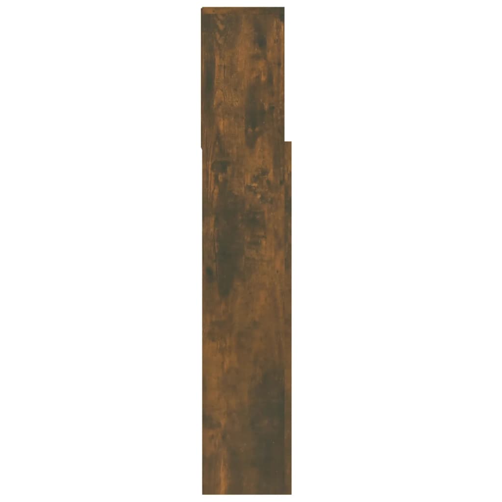 vidaXL sengegavl med opbevaring 100x19x103,5 cm røget egetræsfarve