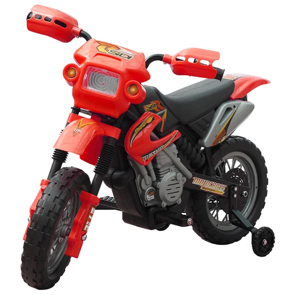 vidaXL motorcykel til børn rød og sort