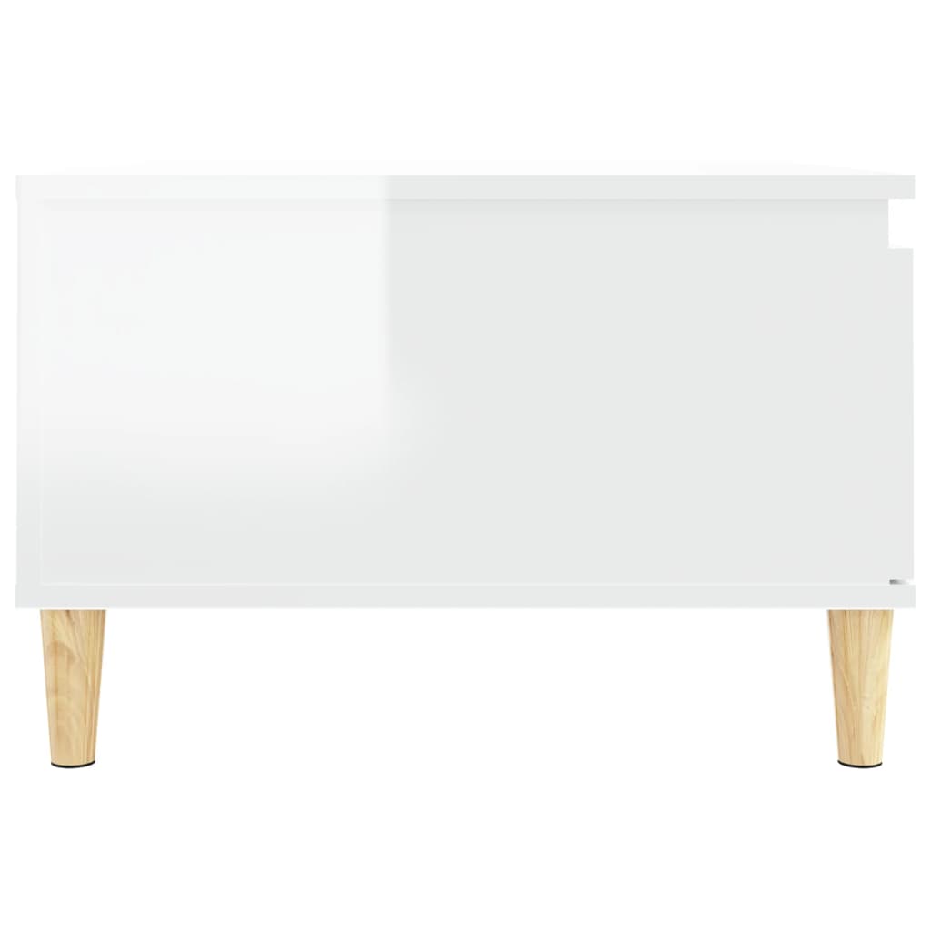 vidaXL sofabord 55x55x36,5 cm konstrueret træ hvid højglans