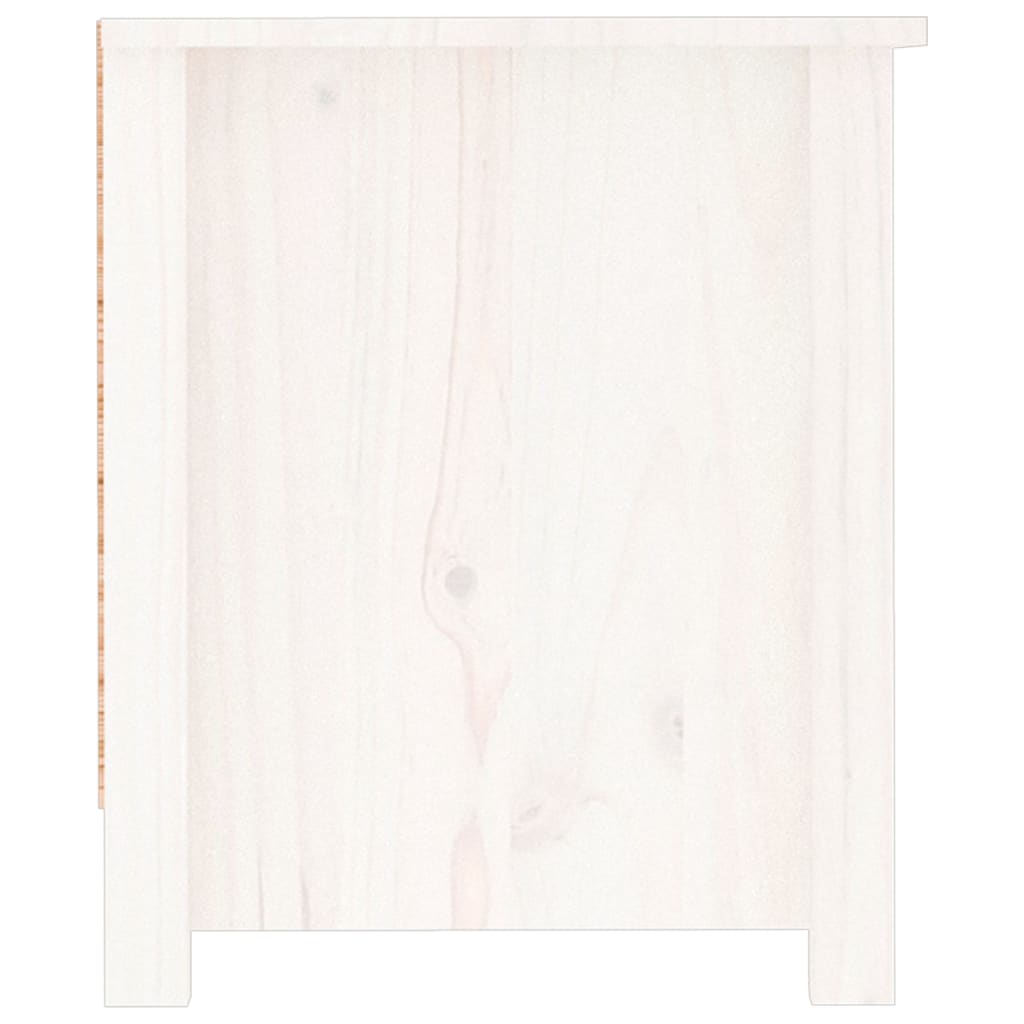 vidaXL skoreol 110x38x45,5 cm massivt fyrretræ hvid