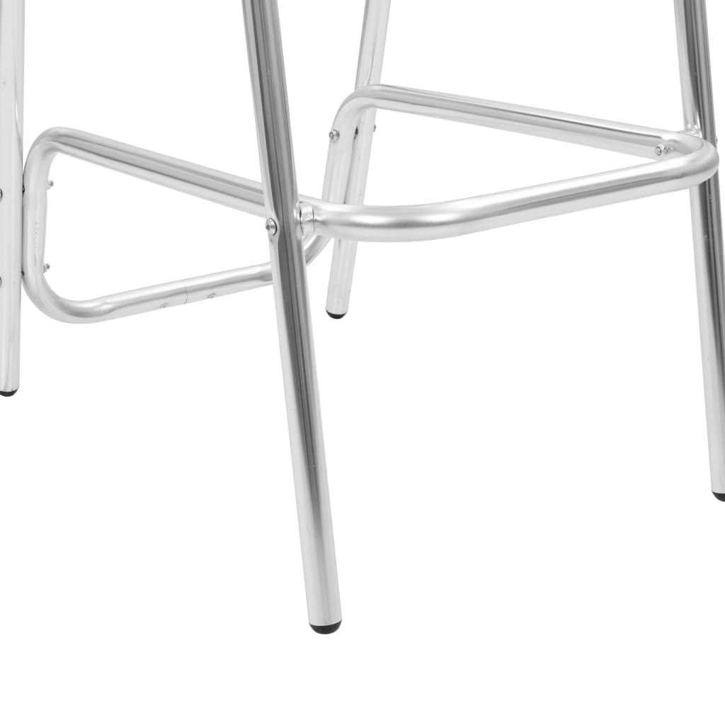 vidaXL stabelbare barstole 2 stk. aluminium