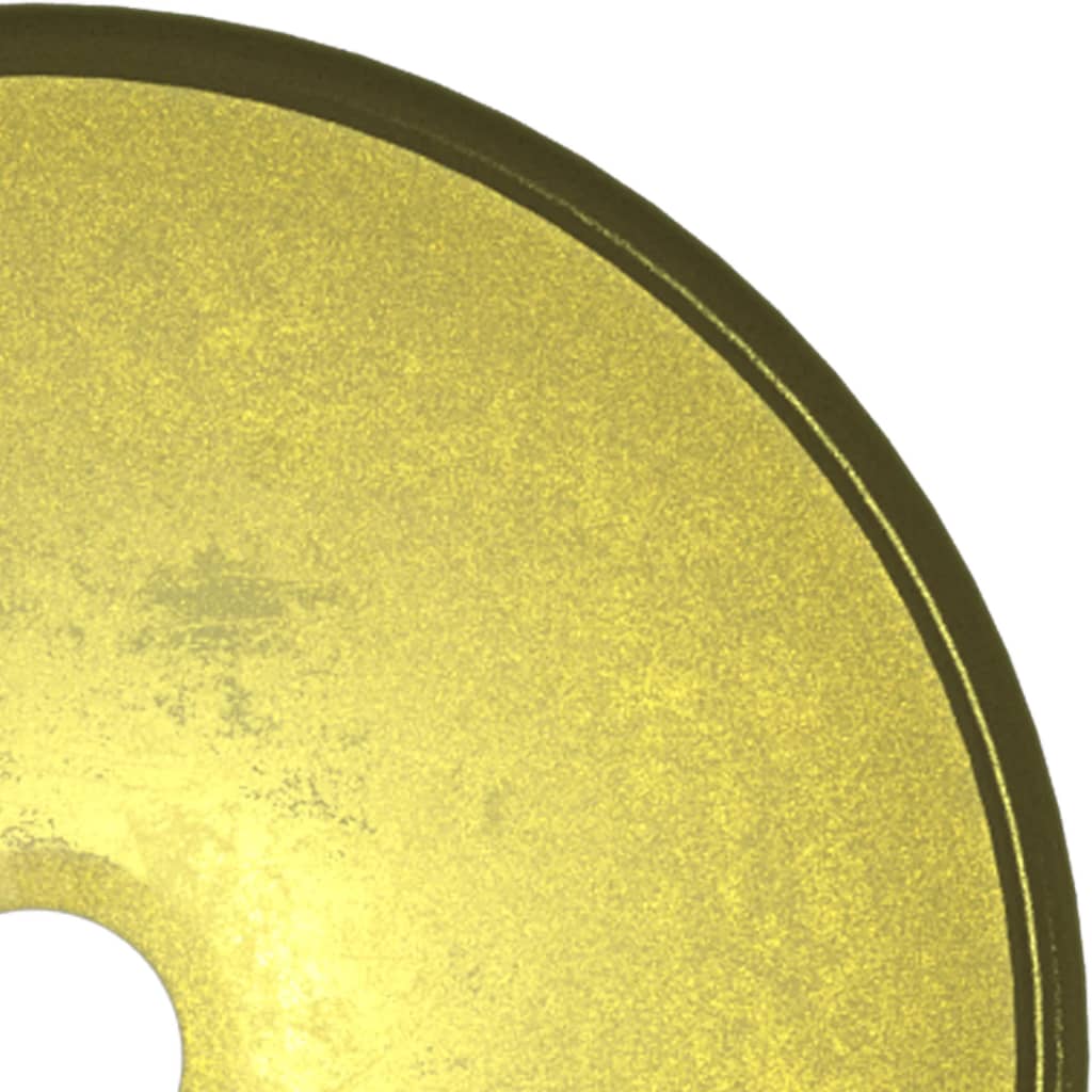 vidaXL håndvask 30x12 cm hærdet glas guldfarvet