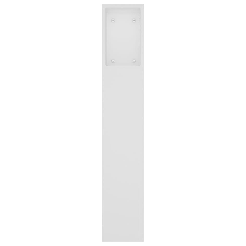 vidaXL sengegavl med opbevaring 180x18,5x104,5 cm hvid