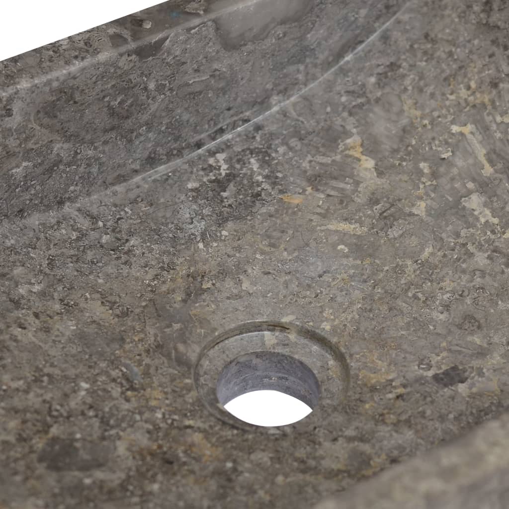 vidaXL håndvask 45x30x12 cm marmor grå højglans