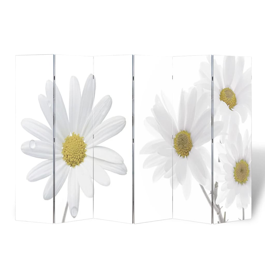 vidaXL foldbar rumdeler 217 x 170 blomstermotiv