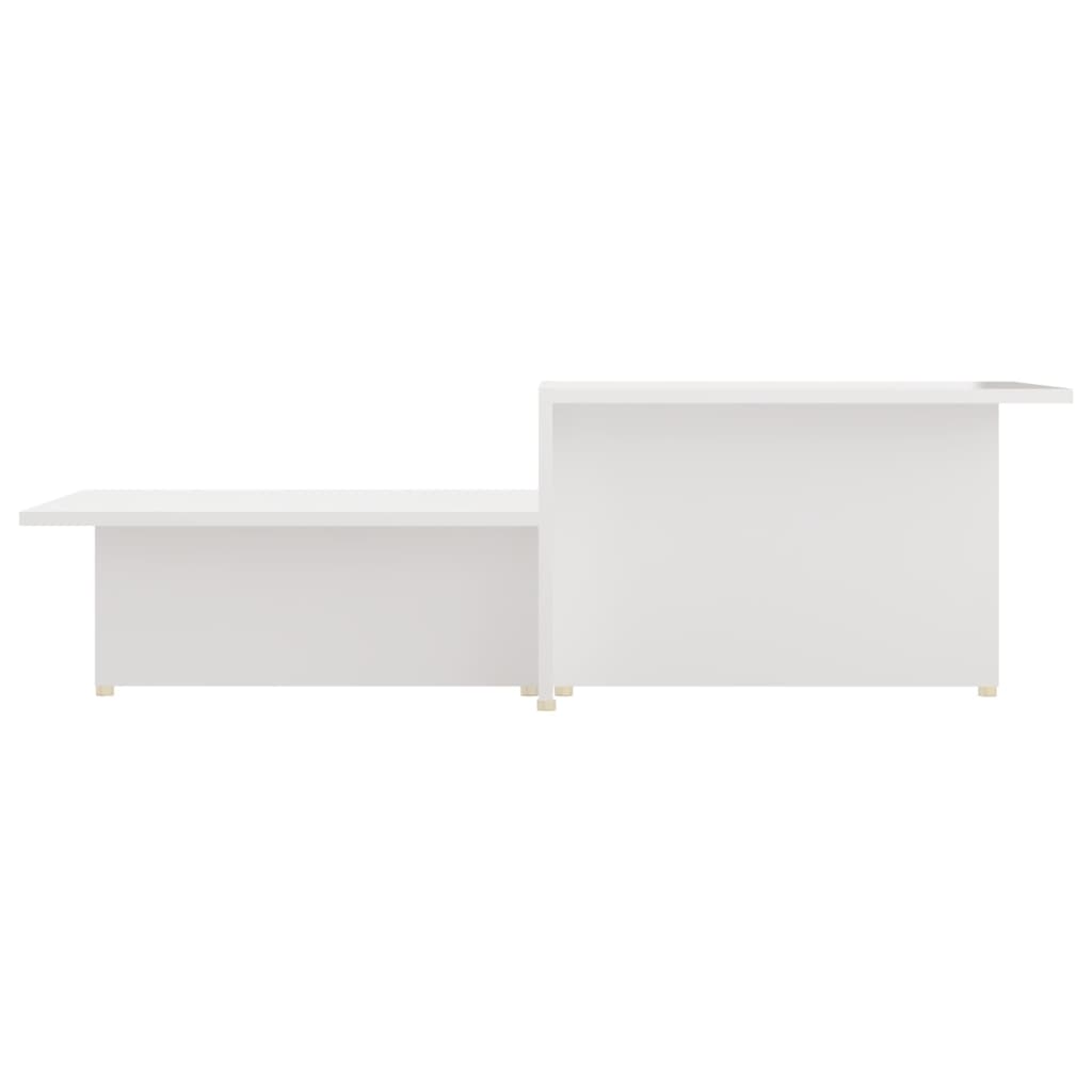 vidaXL sofabord 111,5x50x33 cm konstrueret træ hvid højglans
