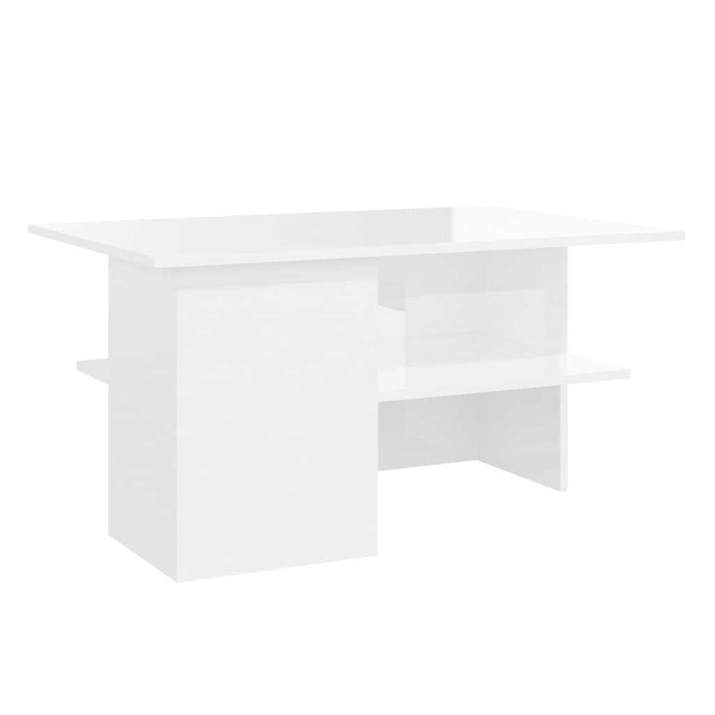 vidaXL sofabord 90x60x46,5 cm spånplade hvid højglans