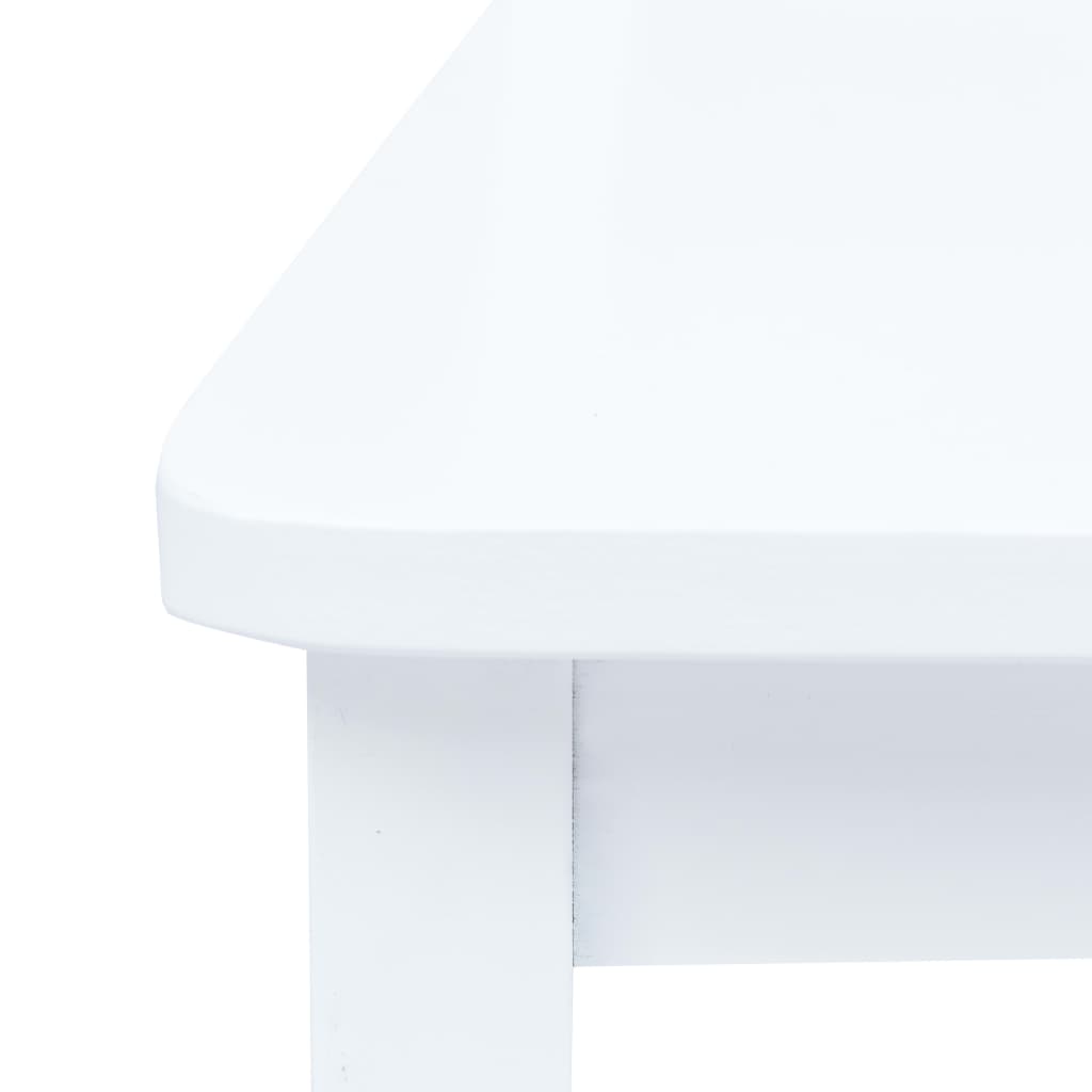 vidaXL spisebordssæt i 5 dele massivt gummitræ hvid